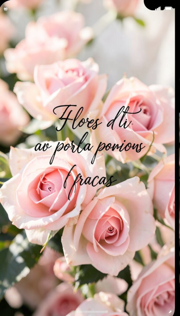 Rosas rosadas con frase motivadora - Flores para perfil con frases