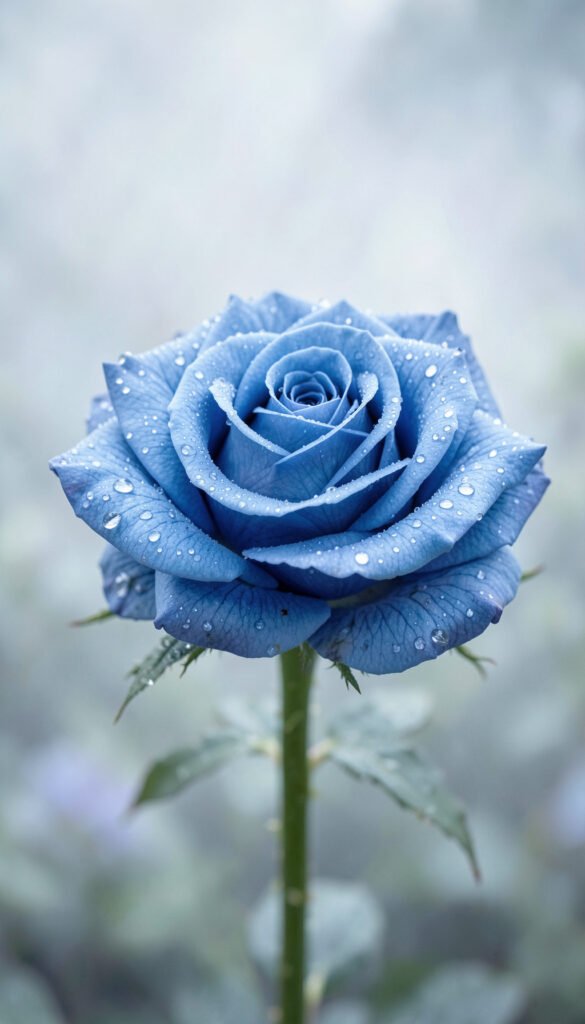 Rosa azul surrealista - fotos de rosas hermosas HD
