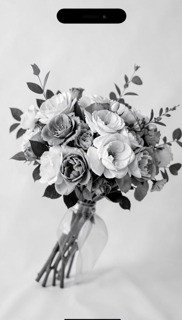 Ramo monocromático elegante - Fondos de flores aesthetic elegantes