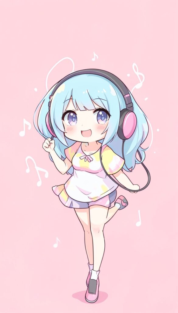 Chica Kawaii con Auriculares - fotos de perfil kawaii