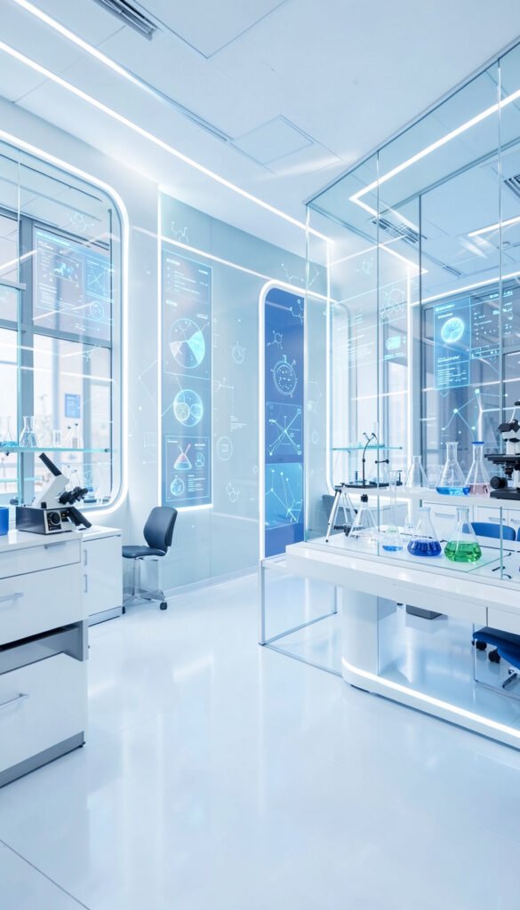 Laboratorio Futurista - Carátulas de ciencias para colegio