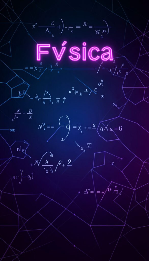 Efecto neón - Portadas de física con diseño