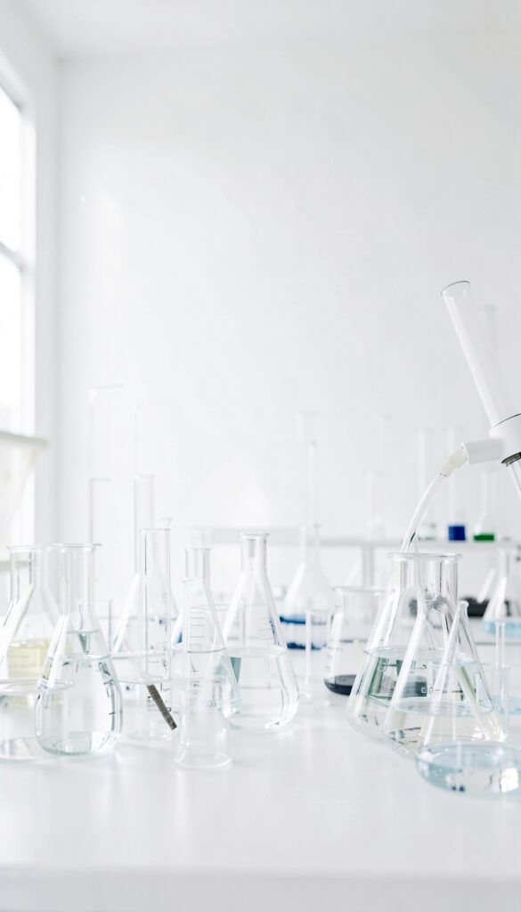 Laboratorio minimalista blanco - carátulas de laboratorio creativas