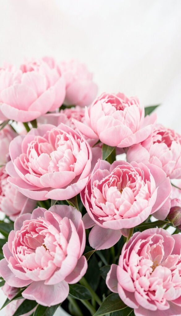 Peonías rosadas románticas - imágenes de flores para perfil