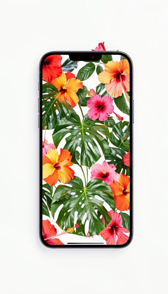 Flores tropicales minimalistas - Fondos de flores para diseño