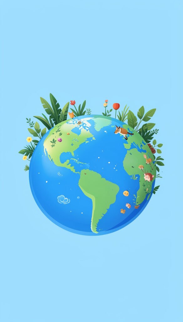 Planetas y vida - Carátulas de biología para colegio