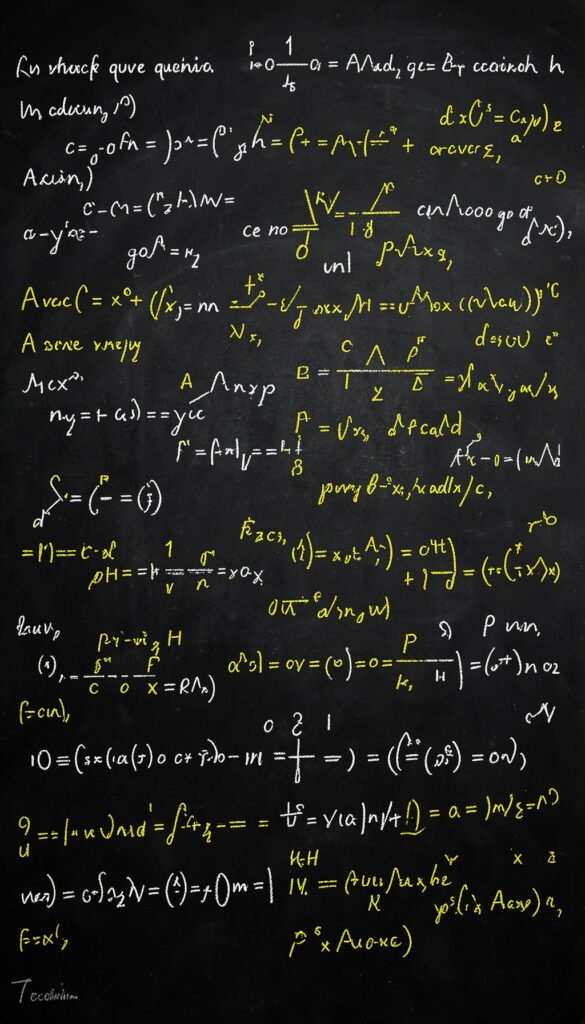 Fórmulas sobre fondo negro - Carátulas de química para Facebook
