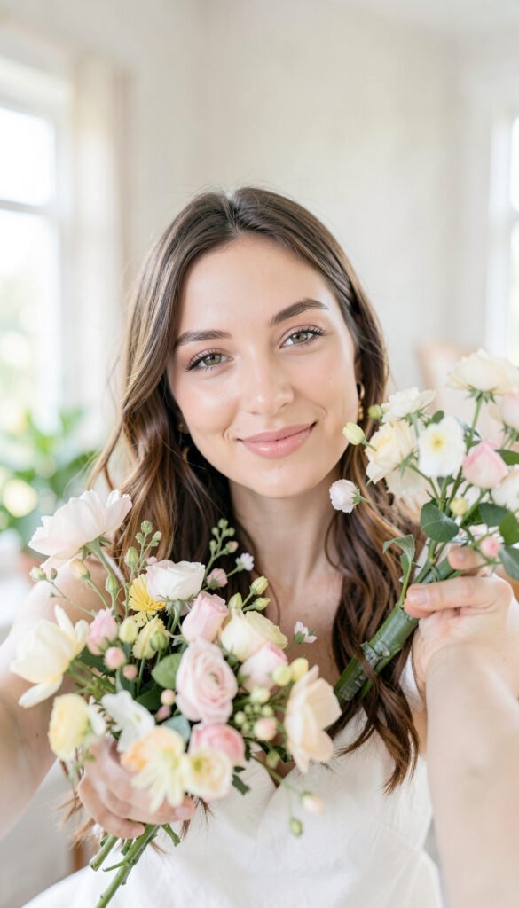 Selfie Natural con Flores - Fotos de perfil aesthetic girl