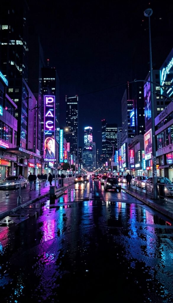 Neón nocturno - fotos de perfil modernas WhatsApp