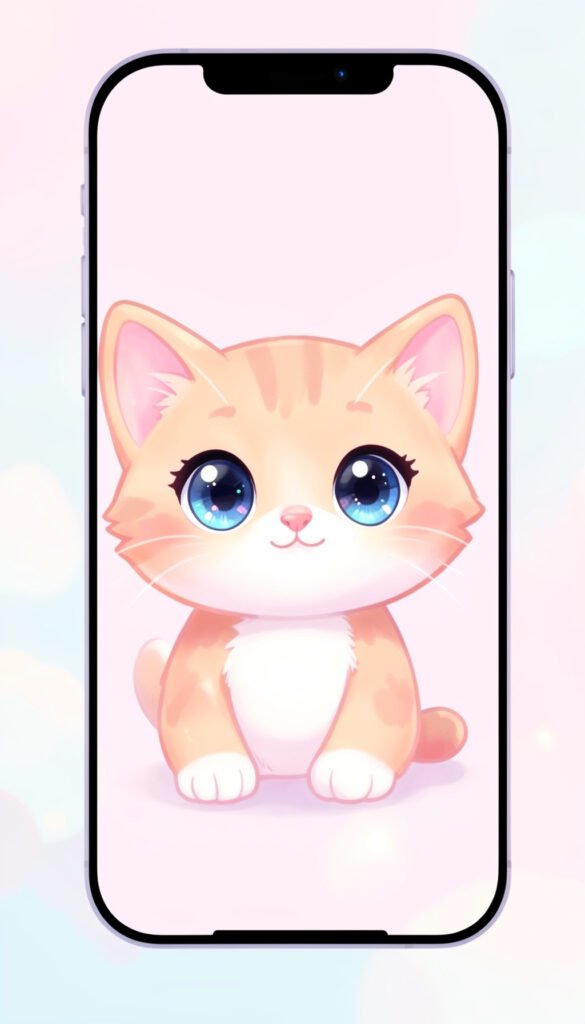 Gatito kawaii en pastel - fotos de perfil kawaii
