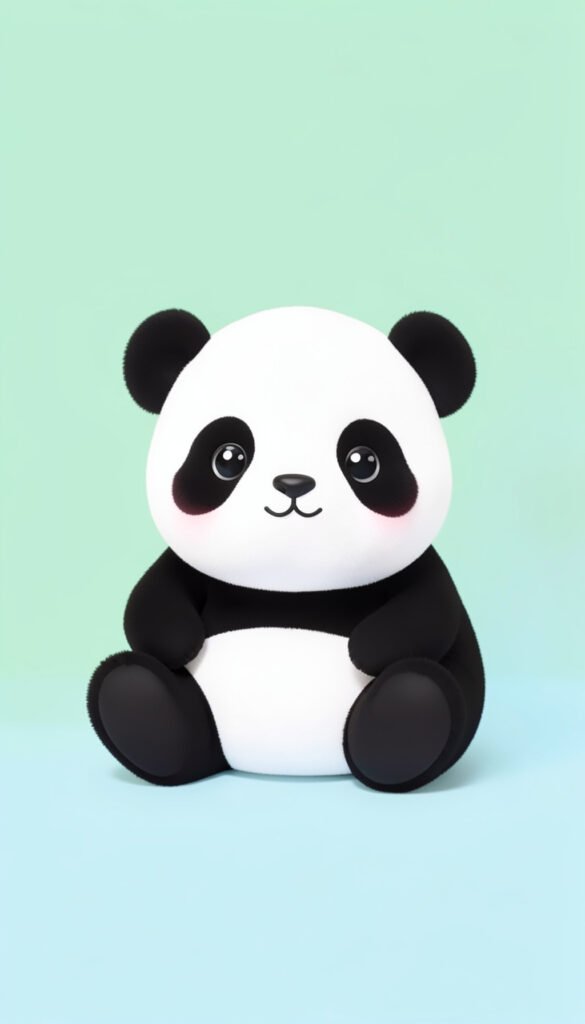 Panda kawaii relajado - Fotos de perfil kawaii aesthetic