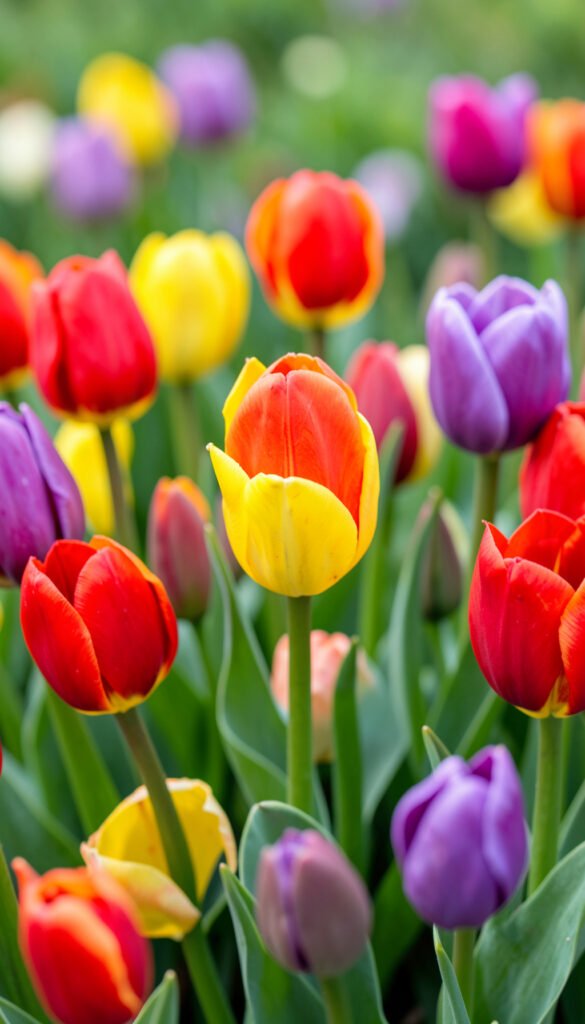 Tulipanes Multicolor - Fotos de flores para fondo