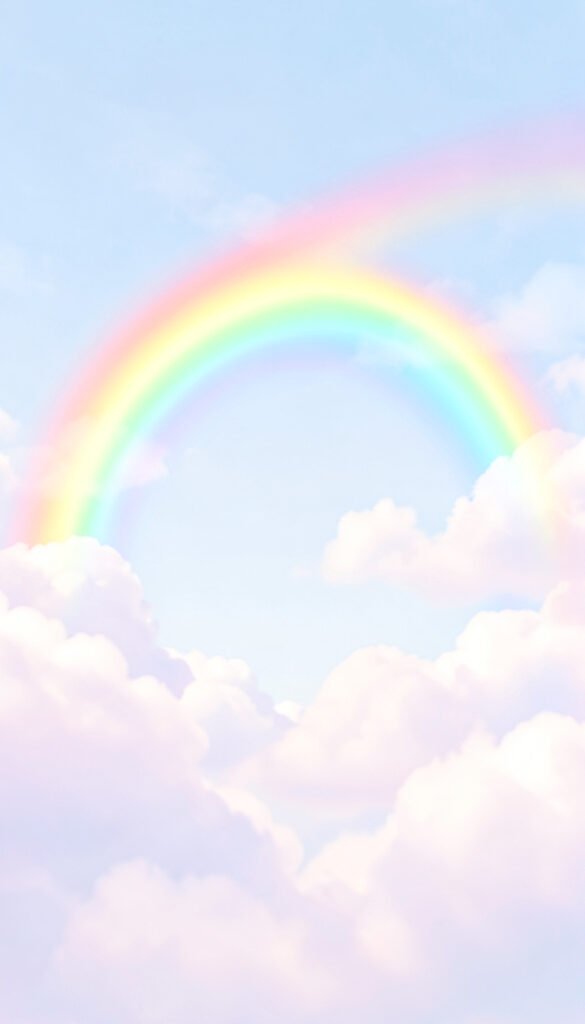Nubes pastel y arcoíris - fotos de perfil cute