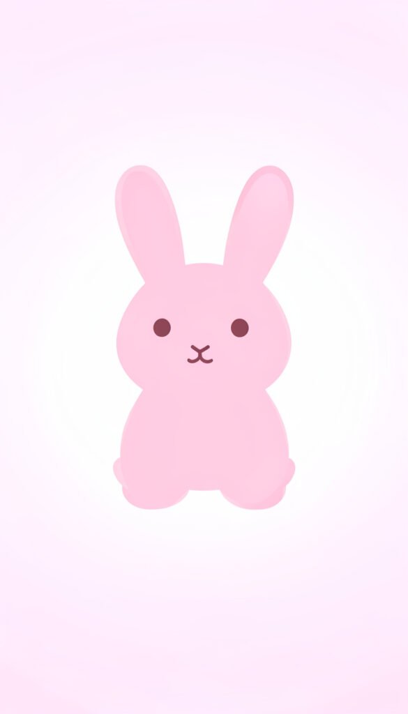 Conejito rosa minimalista - fotos de perfil kawaii