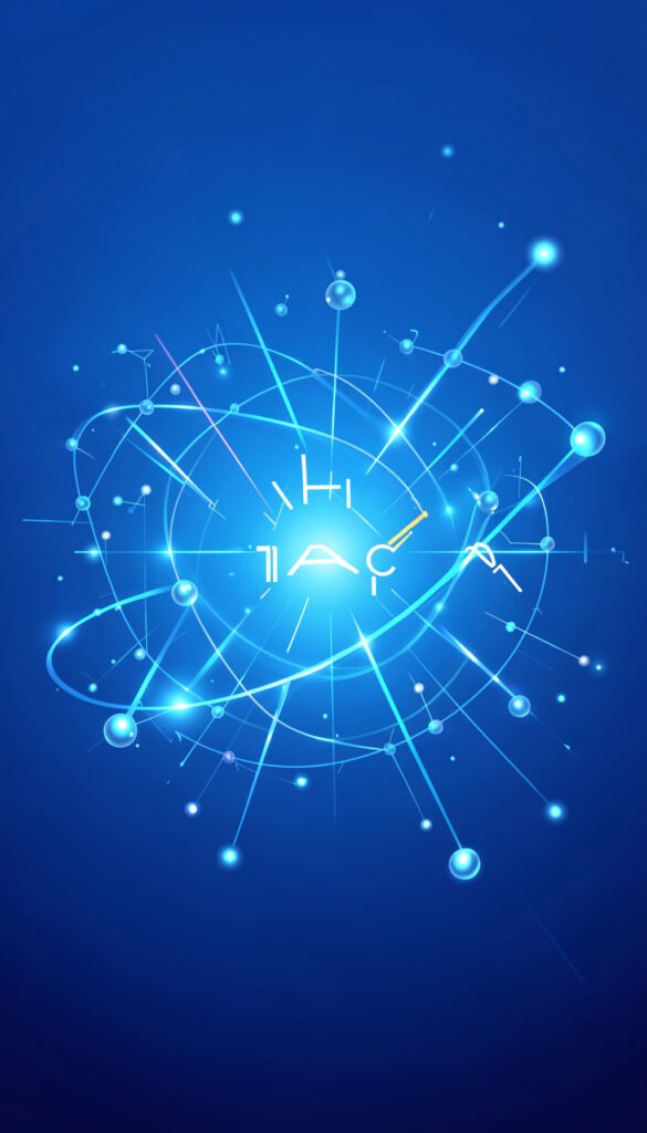 Átomos en movimiento - Portadas de química con elementos