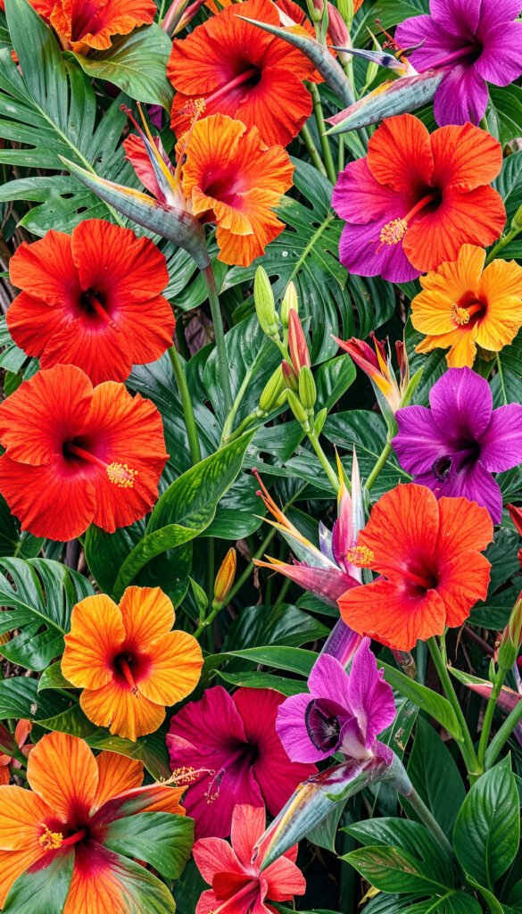 Flores tropicales exóticas - Fondos de flores coloridas en