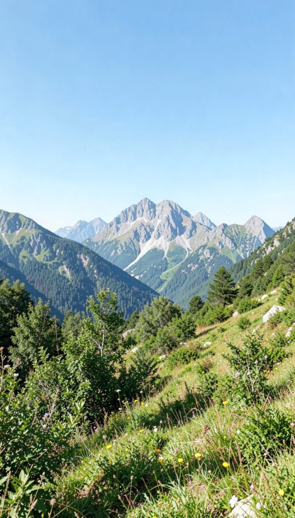 Montaña y cielo despejado - Portadas de biología aesthetic naturales