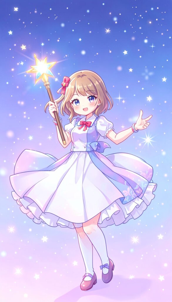 Chica mágica con estrellas - Fotos de perfil kawaii anime