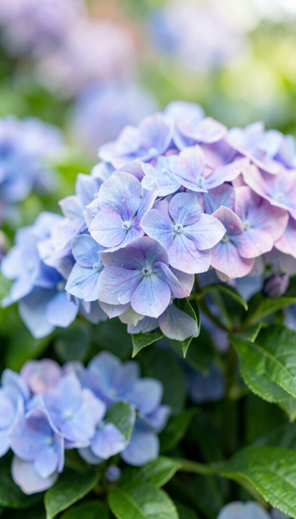 Hortensias de ensueño - Imágenes de flores con fondo