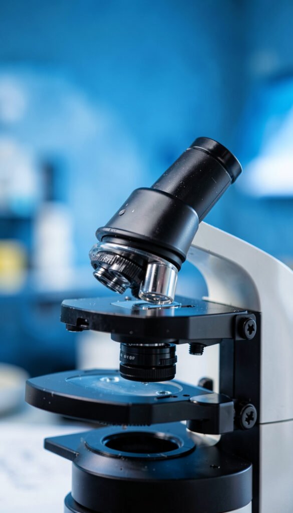 Microscopio en detalle - carátulas de laboratorio creativas