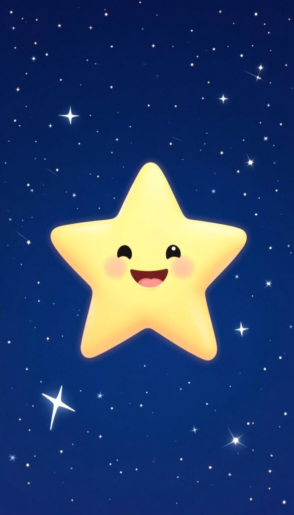 Estrella feliz en cielo nocturno - fotos de perfil cute