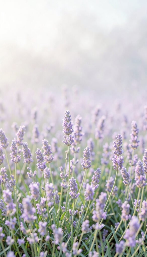Campo de Lavandas Suaves - Fotos de flores naturales color