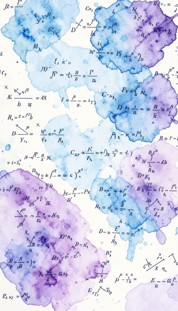 Fórmulas en acuarela - Portadas de física con fórmulas