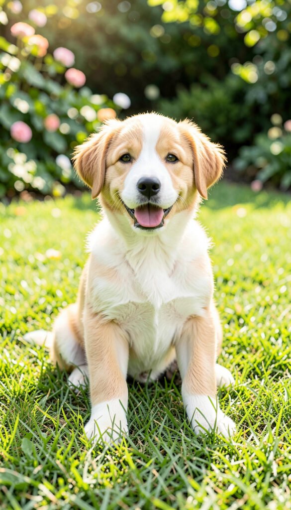 Perrito Feliz en Jardín - Fotos cute para perfil lindas