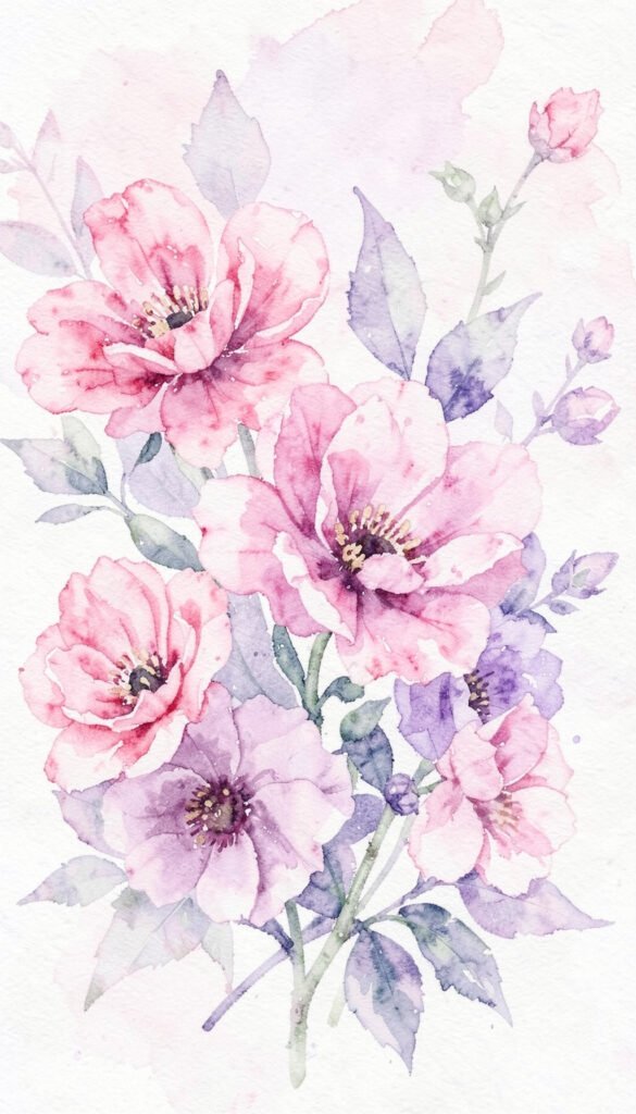 Acuarela Floral - Fondos de pantalla para WhatsApp