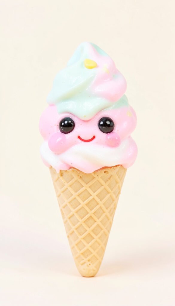 Helado kawaii sonriente - fotos de perfil kawaii aesthetic