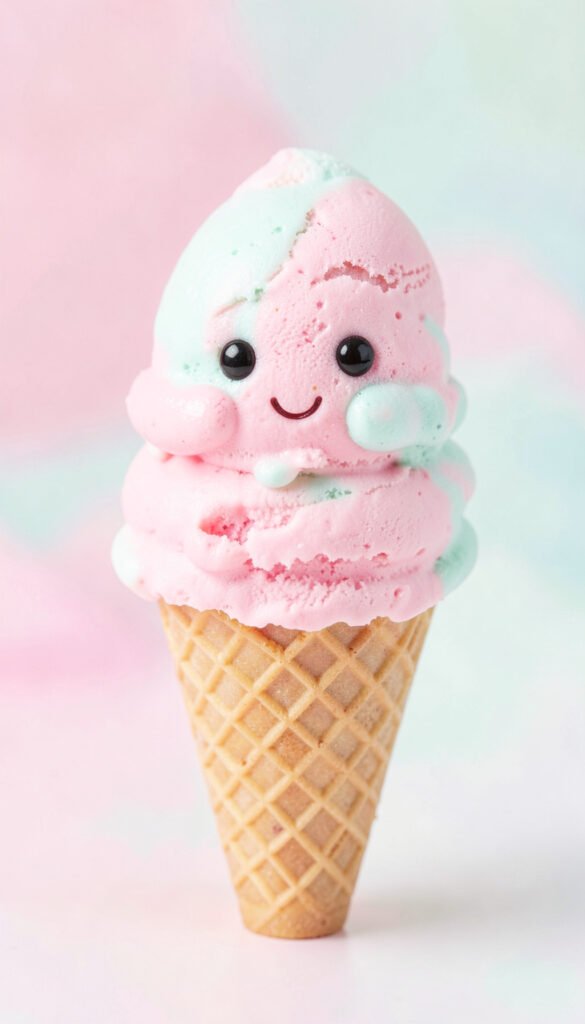 Helado sonriente - fotos de perfil kawaii