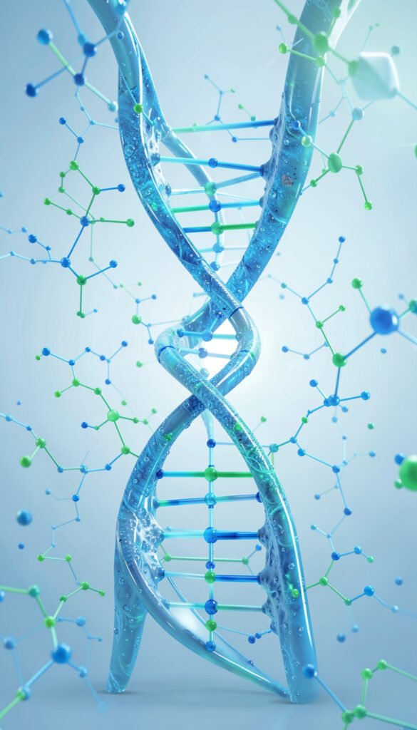 Moléculas y ADN moderno - Portadas de biología con estilo