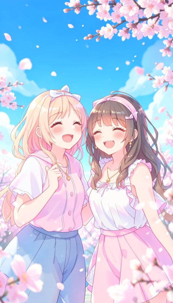 Pareja de amigos kawaii - imágenes anime kawaii