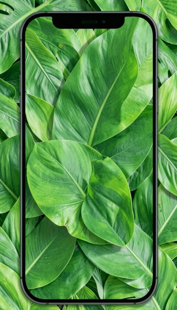 Fondo de hojas tropicales - Portadas de ciencias naturales creativas