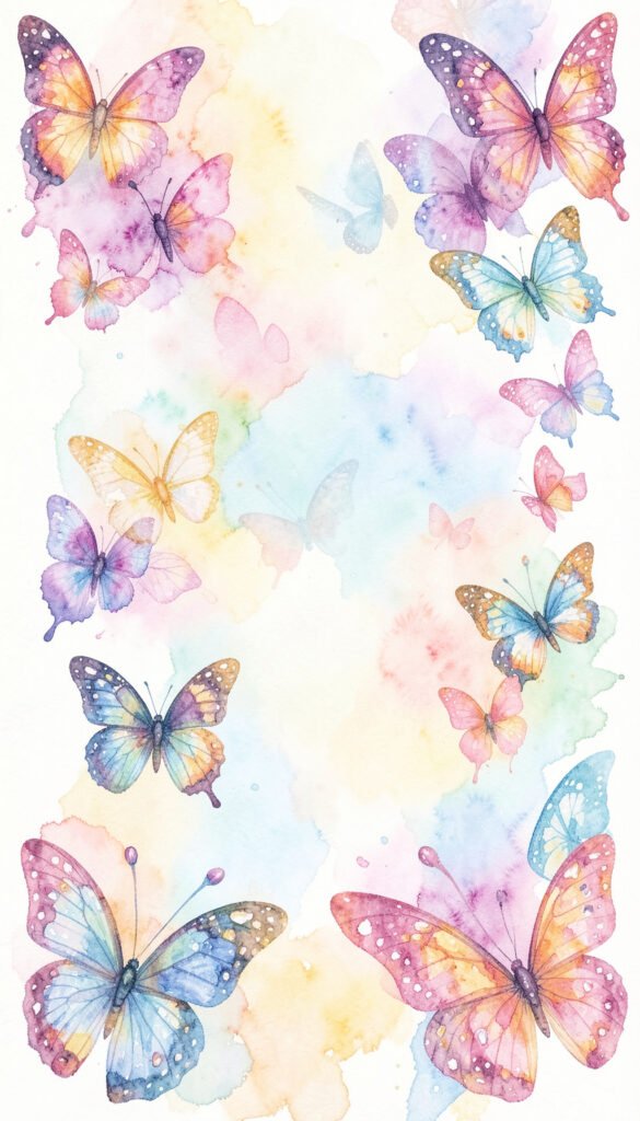 Mariposas en acuarela - Imágenes para chicas lindas y