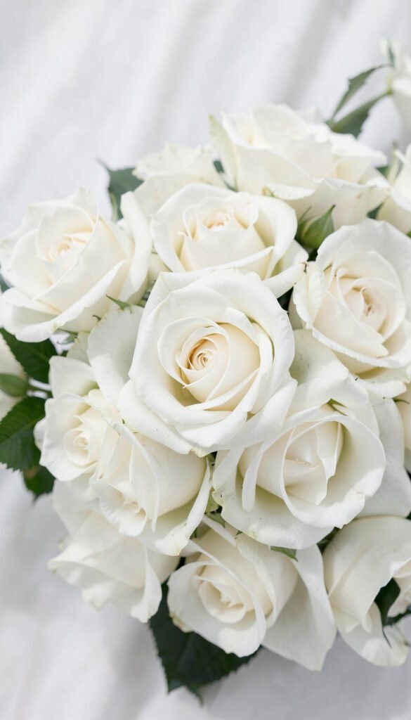 Rosas blancas de lujo - flores blancas elegantes