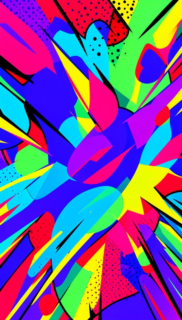 Arte pop vibrante - fondos de perfil Facebook creativos