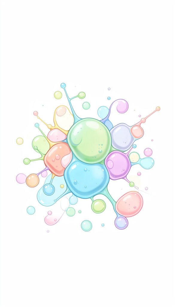 Células coloridas - Carátulas de biología para colegio