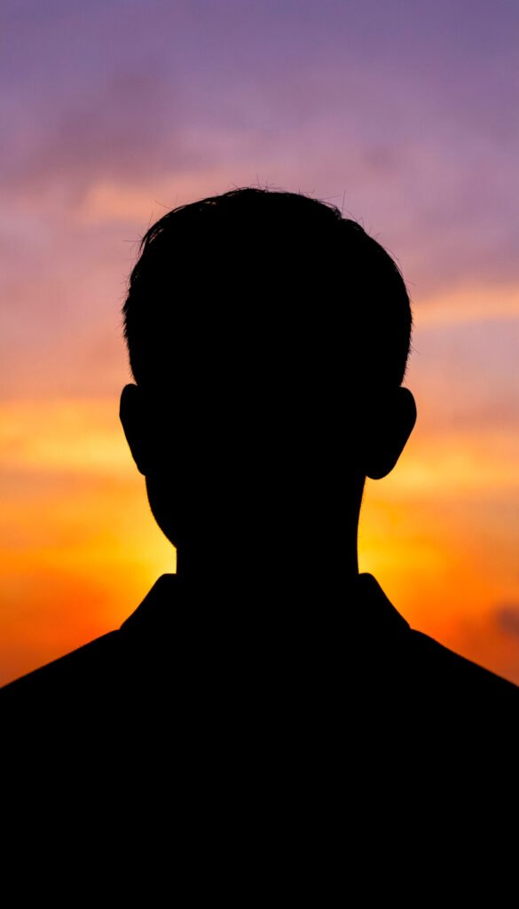 Retrato en silueta al atardecer - fotos de perfil originales Facebook
