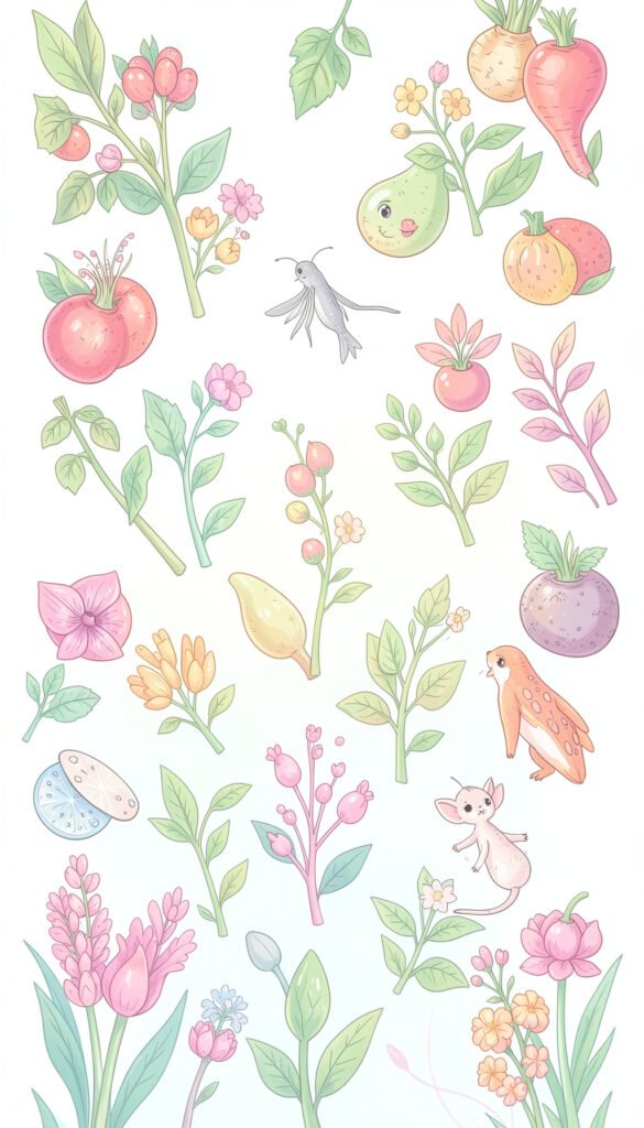 Células en degradé pastel - Portadas de biología aesthetic naturales