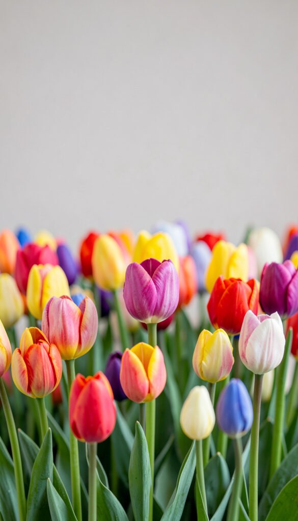 Tulipanes de colores - Fotos de flores 4K