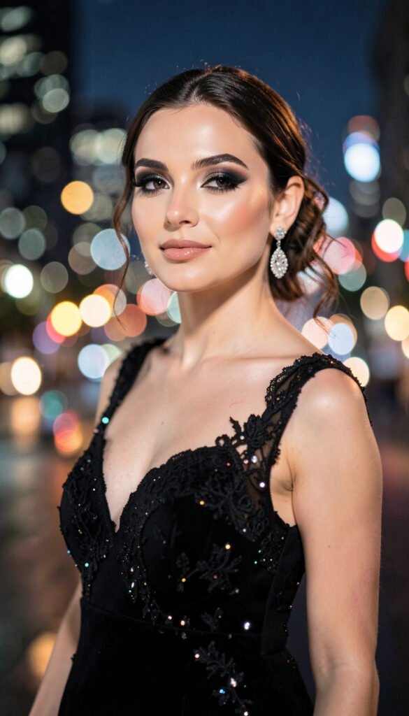 Retrato elegante de noche - Fotos de perfil para chicas