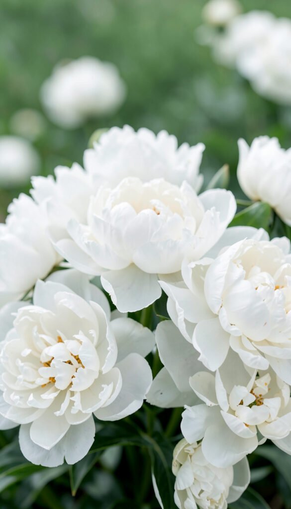 Peonías blancas frescas - imágenes de flores naturales