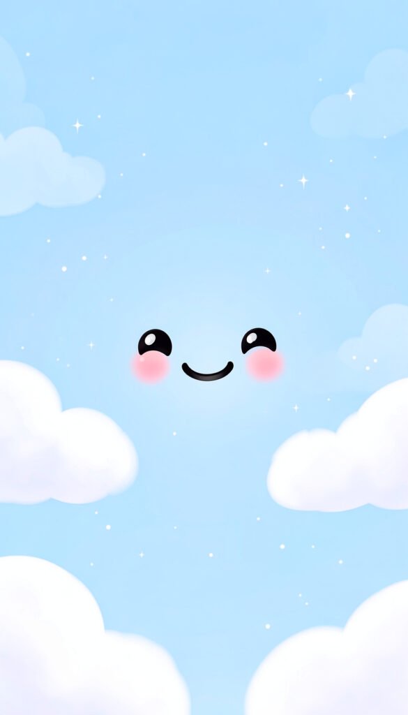 Nubes sonrientes - fotos de perfil kawaii