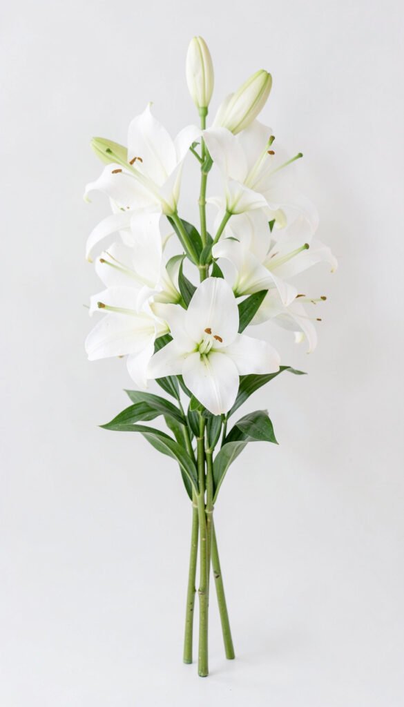Lirios minimalistas - flores blancas elegantes