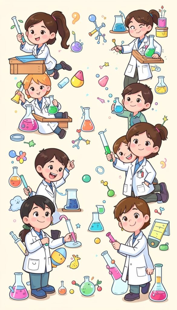 Ciencia divertida para niños - Portadas de ciencias con dibujos
