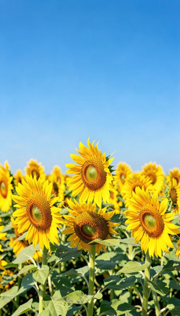 Girasoles Bajo el Sol - Fotos de flores para fondo