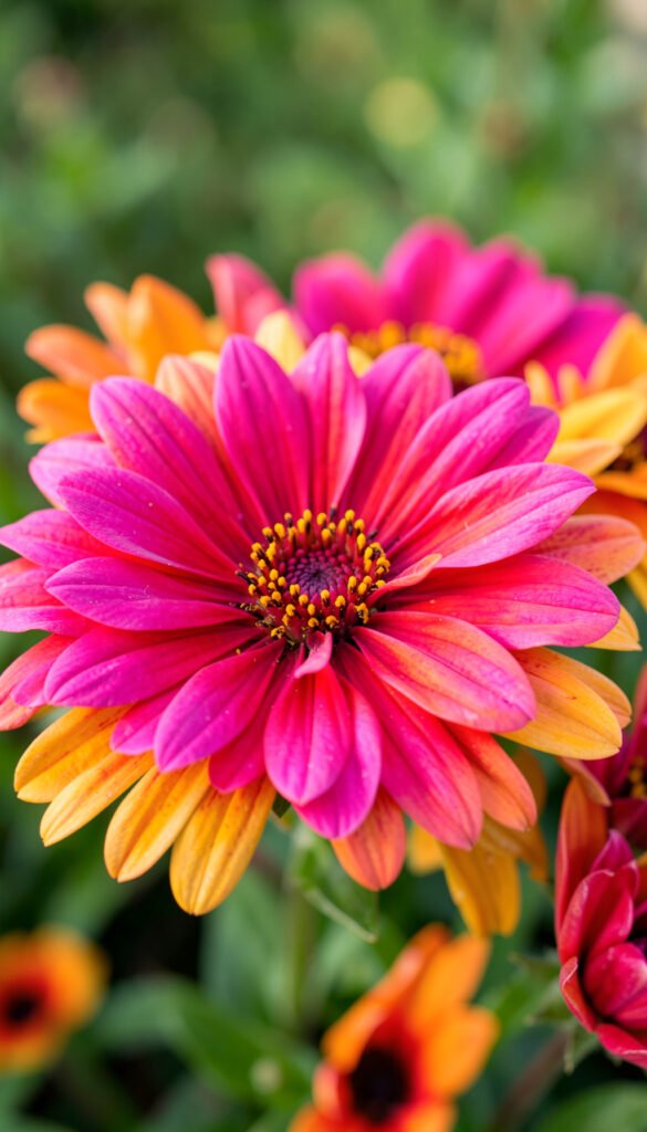 Dalias coloridas - fotos de flores bonitas