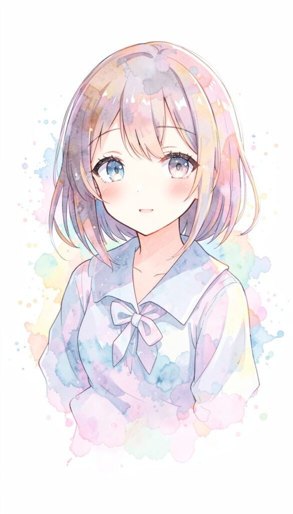 Toque artístico acuarela - Fotos de perfil anime para