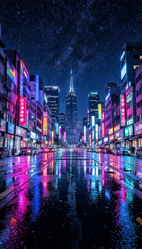 Cielo de Neón - fondos aesthetic WhatsApp